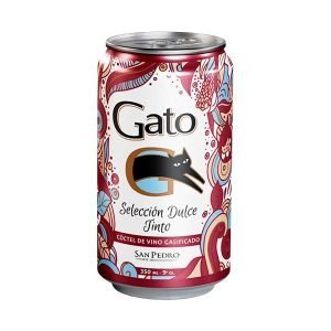 Cóctel de Vino Gato Selección Dulce Tinto 9° Lata 350 ml x 24 un.